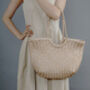 Hand Woven Genuine Leather Shopping Bag, thumbnail 5 of 12
