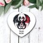 Personalised Gothic Dragons Love Decoration, thumbnail 1 of 2