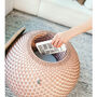 Halo Handwoven Basket Side Table With Wooden Top, thumbnail 5 of 5