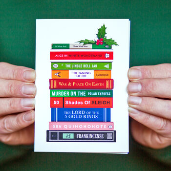 Funny Book Puns Christmas Card, 2 of 5