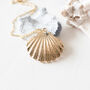 Gold Plated Seashell Necklace, thumbnail 1 of 8