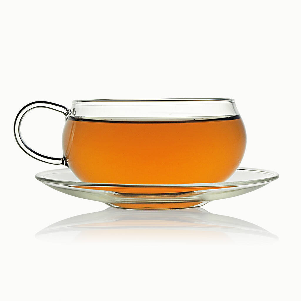 Glass Cup And Saucer 200ml By The Exotic Teapot | notonthehighstreet.com