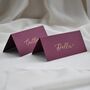 Personalised Calligraphy Burgundy Place Name Cards X 10, thumbnail 5 of 6