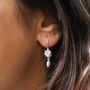 Sterling Silver Grape Drop Earrings, thumbnail 1 of 5