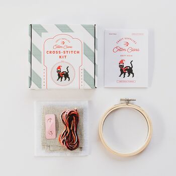 Christmas Cat Cross Stitch Kit, 6 of 6