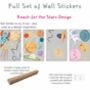 Kids Space Wall Stickers, Stars Planets Nursery, thumbnail 4 of 10