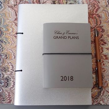 Personalised 'Grand Plans' Leather Diary, 4 of 6