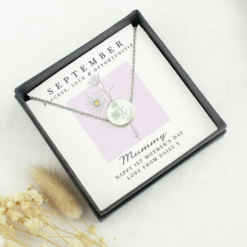 Birth Flower Necklace Gift For Her, 9 of 12