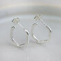 Sterling Silver Mini Hexagon Everyday Hoops, thumbnail 1 of 6