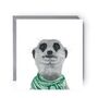 Cheeky Meerkat Winter Wishes Greeting Card, thumbnail 1 of 3