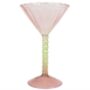 A Pair Of Pink And Green Coupe Cocktail Glasses, thumbnail 3 of 3