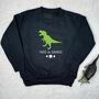 Personalised Dinosaur And Stars Kids Sweatshirt, thumbnail 2 of 4