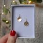 Hammered Rolled Gold Disc Earrings, thumbnail 5 of 8