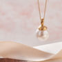 Pearl Pendant In Gold Vermeil Necklace, thumbnail 4 of 7