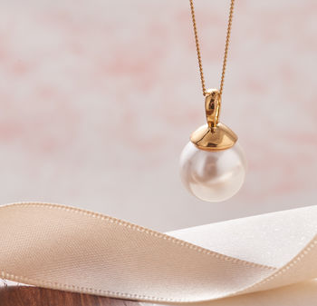 Pearl Pendant In Gold Vermeil Necklace, 4 of 7