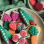 Personalised Jar Of Gardeners Fruit And Vegetable Biscuits, thumbnail 2 of 8