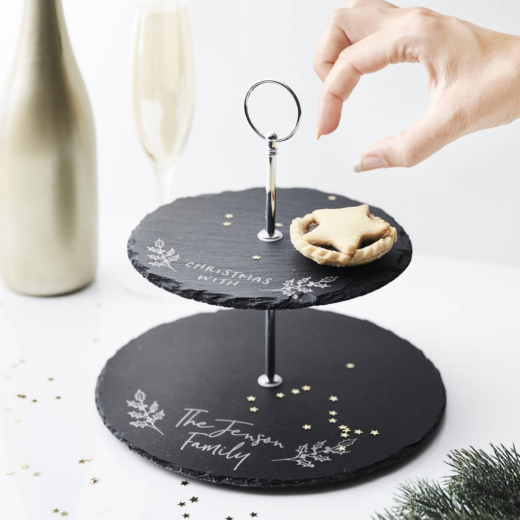Personalised Christmas Treats Cake Stand, 1 of 4