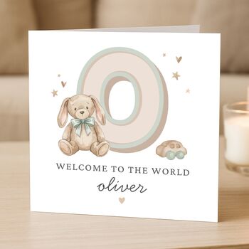 Personalised New Baby Card For Boy Or Girl, 3 of 8