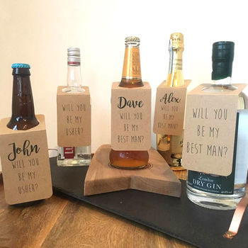Personalised Will You Be My Best Man/Usher Bottle Tags, 3 of 4