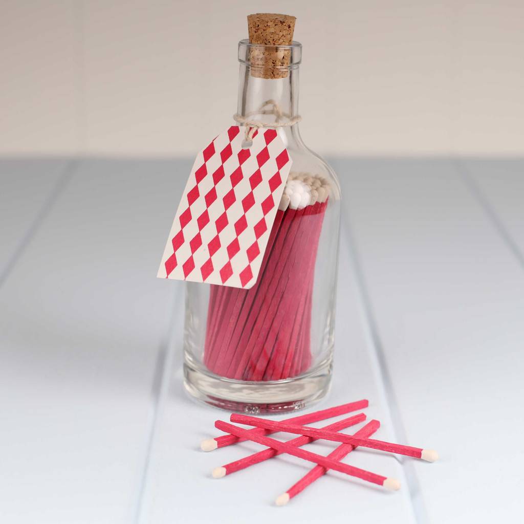 log burner long matches in a jar by nest