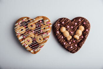 Valentines Gift Blondie And Brownie Heart Duo, 3 of 6