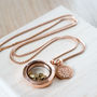 Rose Gold Plated Love You Lots And Lots Necklace, thumbnail 2 of 5