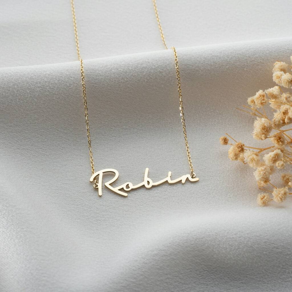 Signature Handwriting Name Necklace, 1 of 9