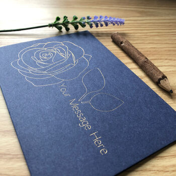 Personalised Gold Foil Rose Anniversary Card, 8 of 10