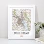 Custom Made 'Our Home' Map Print, thumbnail 1 of 12