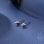 Sterling Silver Tiny Pyramid Spike Stud Earrings, thumbnail 1 of 11