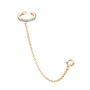 Kitty Turquoise Gold Dainty Cuff And Ear Chain, thumbnail 1 of 2