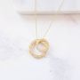 Gold Family Circles Necklace, thumbnail 3 of 6