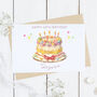 Personalised 40th Birthday Cake Card, thumbnail 1 of 2