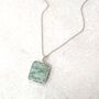The Rectangle Amazonite Necklace, Silver, thumbnail 3 of 9
