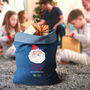 Personalised Denim Christmas Sack With Santa, thumbnail 1 of 5