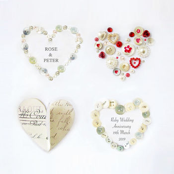 Personalised Ruby Anniversary Four Hearts, 3 of 7
