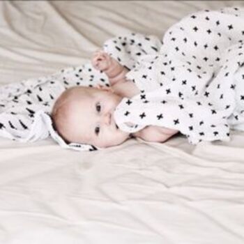 Muslin Swaddle Baby Blanket Newborn Babyshower Gift, 5 of 12