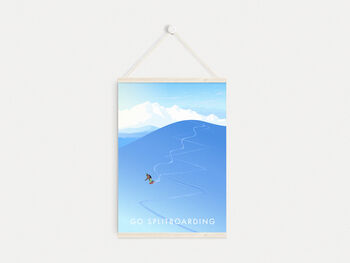 Go Splitboarding Travel Poster Art Print, 6 of 8