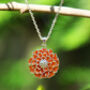 Marigold Flower Pendant Necklace, thumbnail 1 of 4