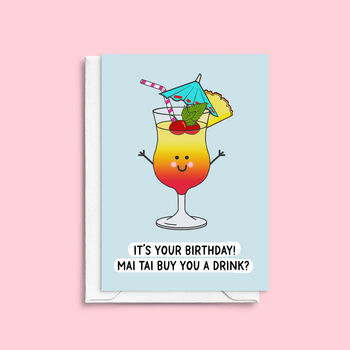 Funny Cocktail Birthday Card, 2 of 2