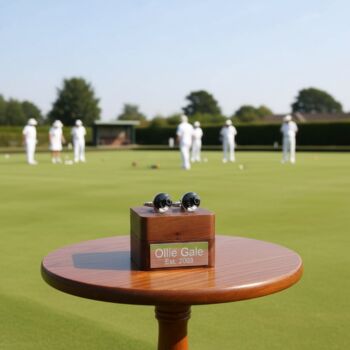 Personalised Lawn Bowls Cufflinks, 10 of 10