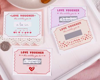 Love Voucher Scratch Card Surprise In A Gift Box, 2 of 4