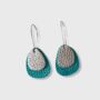 Turquoise Leather Earrings Two Layers Six Styles, thumbnail 5 of 9