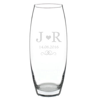 Personalised Initials Glass Bullet Vase, 5 of 5