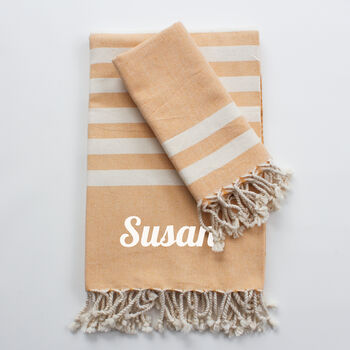 Personalised Beach Towel Set, Team Bride Gift, 6 of 12
