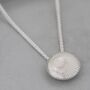 Sterling Silver Round Necklace With Sunburst Motif, thumbnail 8 of 12