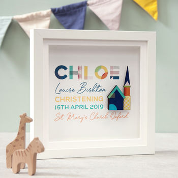 Personalised Colourful Christening Frame, 2 of 4