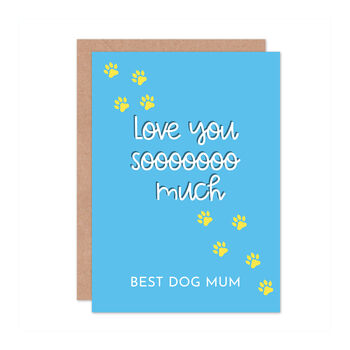 Paw Prints Dog Mum Birthday Card, 2 of 2