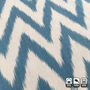 Ice Blue Zig Zag Handwoven Ikat Cushion Cover, thumbnail 3 of 8