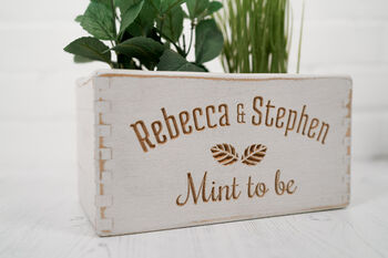 Wooden Carved Personalised Plant Pot Holder, 4 of 4